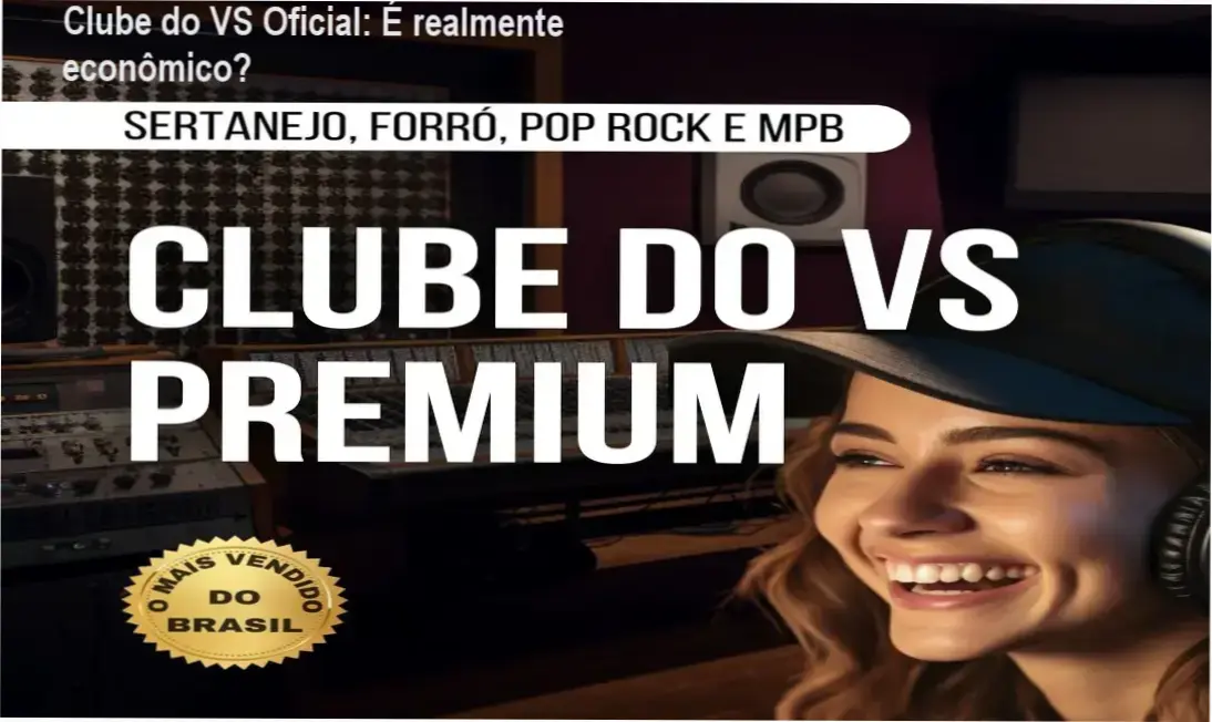 Clube do VS Oficial: É realmente econômico? 1 Tela da plataforma Clube do VS Premium mostrando milhares de arquivos multitrack e o curso de Reaper
