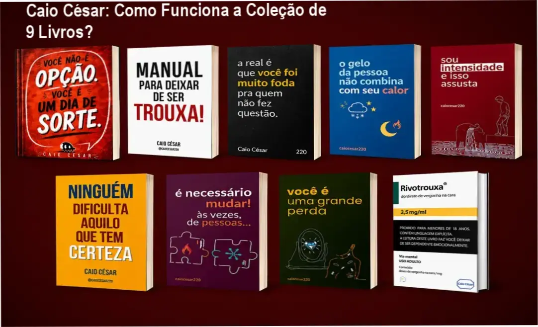 Caio César: Como Funciona a Coleção de 9 Livros? 1 Coleção 9 livros Caio César bastidores e funcionamento interno da leitura digital