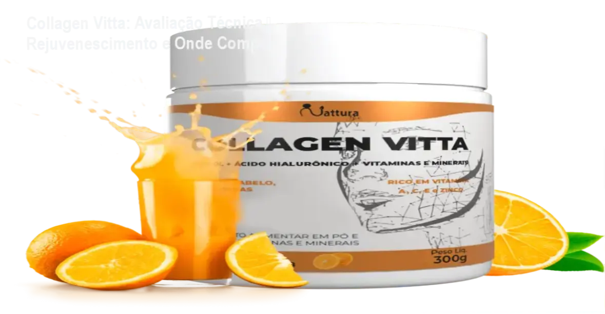 Frasco de Collagen Vitta com destaque para selo ANVISA e promoção exclusiva