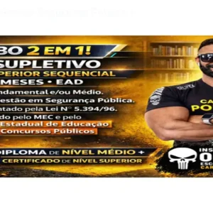 Combo 2 em 1 Gestão Segurança Pública + Tecnólogo RH