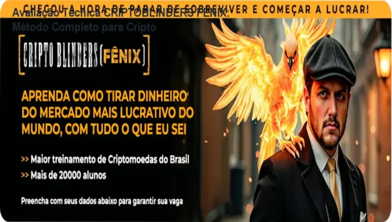 CRIPTOBLINDERS FÊNIX - Bastidores do curso com estratégias avançadas de trading e interface do aluno