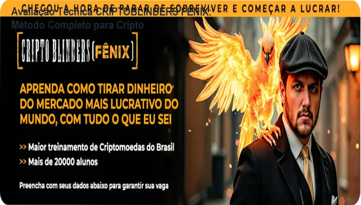 CRIPTOBLINDERS FÊNIX - Bastidores do curso com estratégias avançadas de trading e interface do aluno
