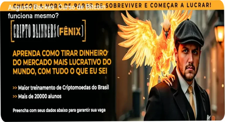 Augusto Backes: Curso de Bitcoin funciona mesmo? 9 CRIPTOBLINDERS (FÊNIX) Augusto Backes bastidores e funcionamento