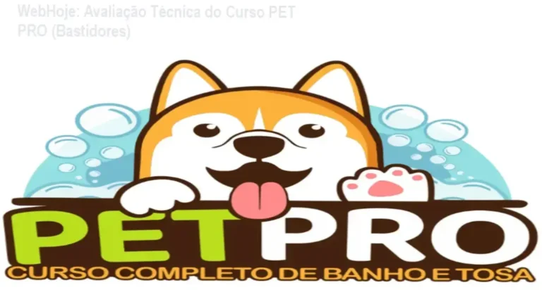 Curso de Banho e Tosa PET PRO WebHoje bastidores e visão interna do conteúdo