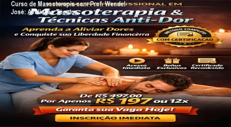 Massoterapia com Prof. Wendel José: Técnicas práticas de alívio de dores e bastidores do curso