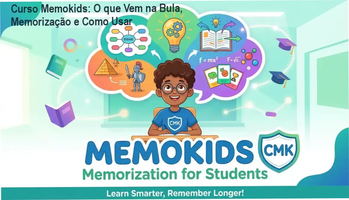 Imagem ilustrativa do Curso Memokids mostrando técnicas de memorização para estudantes