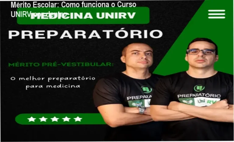Mérito Escolar: Como funciona o Curso UNIRV por dentro 9 Curso Preparatório para a UNIRV Mérito Acompanhamento Escolar bastidores e funcionamento interno