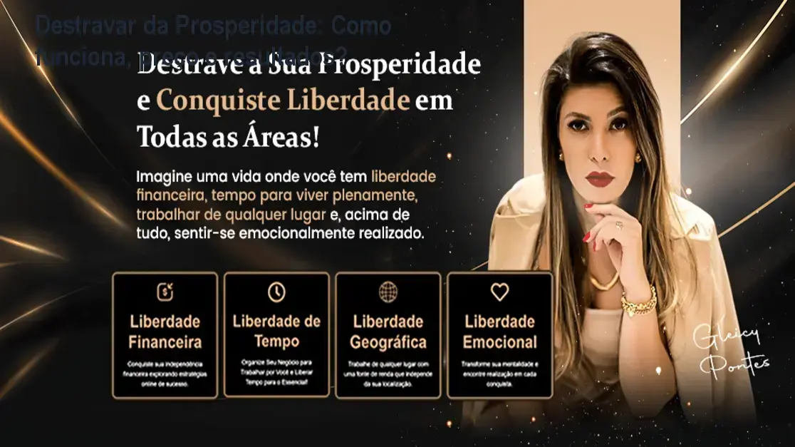Destravar da Prosperidade de Gleicy Pontes – cronograma e carga horária do curso