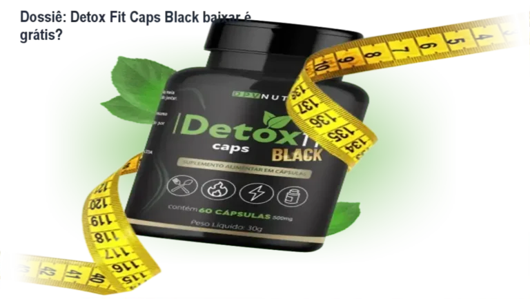 Pote do Detox Fit Caps Black com cápsulas naturais para emagrecimento