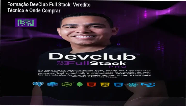 Imagem promocional do curso DevClub Full Stack BR destacando suporte 24/7 e certificação
