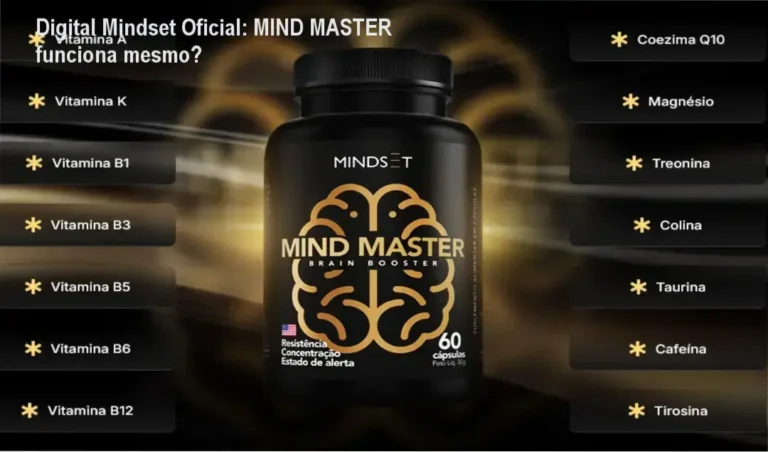 Pacote de cápsulas MIND MASTER em destaque para foco mental e desempenho cognitivo