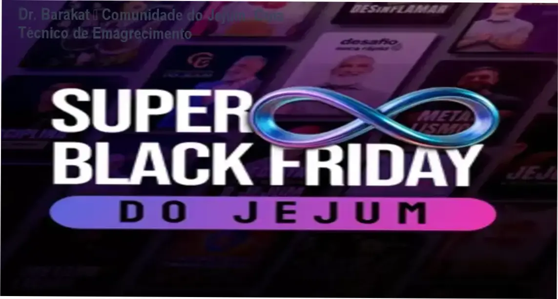 Imagem promocional da Comunidade do Jejum do Dr. Barakat com destaque para oferta e cupom de desconto