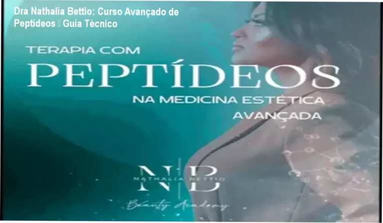 Banner do curso avançado de peptídeos estéticos da Dra. Nathalia Bettio com destaque para oferta e cupom