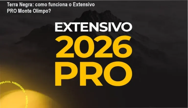 Extensivo PRO Monte Olimpo Terra Negra bastidores e funcionamento interno do curso