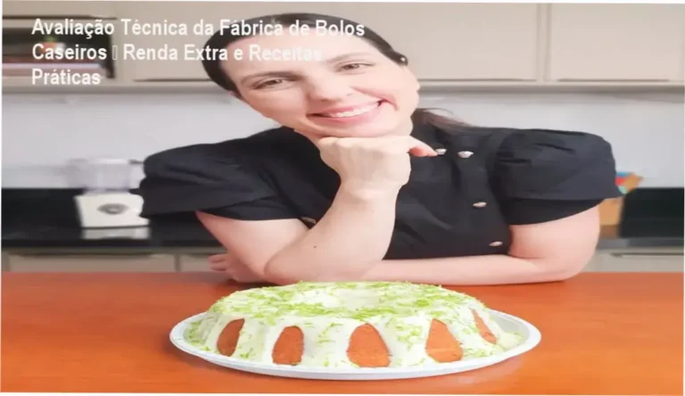 Avaliação Técnica da Fábrica de Bolos Caseiros – Renda Extra e Receitas Práticas 3 Imagem promocional do curso Fábrica de Bolos Caseiros mostrando receitas e possibilidades de renda extra