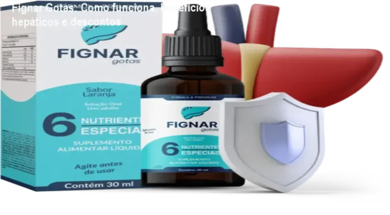 Frasco de Fignar Gotas com destaque para oferta e cupom de desconto