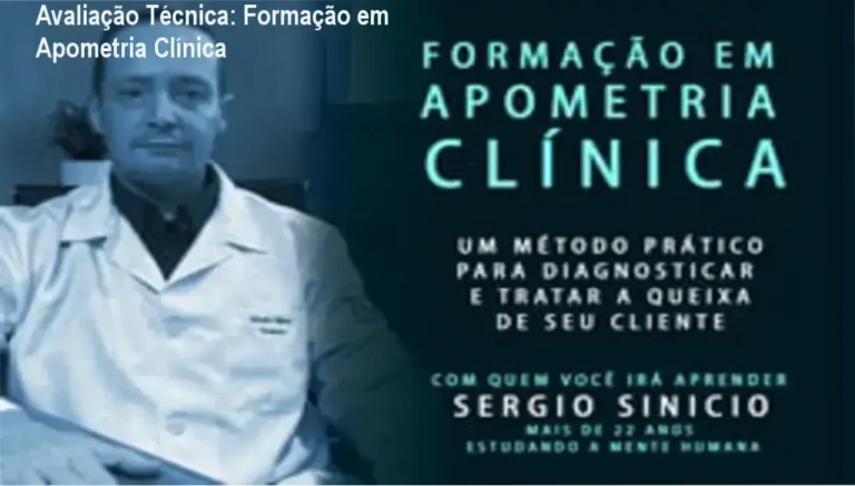 Avaliação Técnica: Formação em Apometria Clínica 6 Cover da avaliação técnica da Formação em Apometria Clínica de Sergio Sinicio, mostrando método terapêutico alternativo