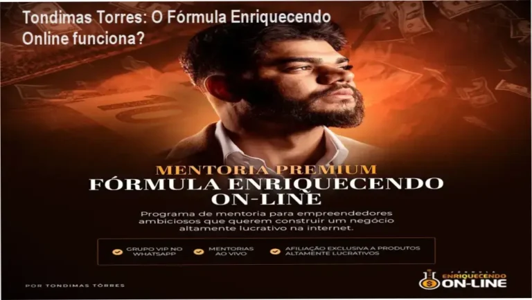 Interface interna do curso Fórmula Enriquecendo Online VIIP de Tondimas Torres em ambiente de estudos