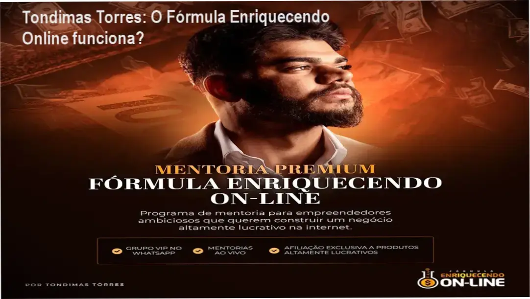 Interface interna do curso Fórmula Enriquecendo Online VIIP de Tondimas Torres em ambiente de estudos