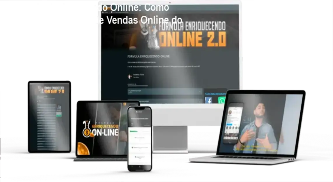 Fórmula Enriquecendo Online: Como Funciona o Método de Vendas Online do Tondimas? 1 Fórmula Enriquecendo Online por Tondimas Tôrres revelando bastidores do método de vendas online