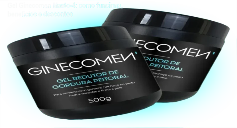 Gel Ginecomen Masto-4 em destaque com selo de desconto