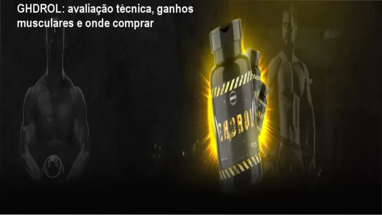 GHDROL: avaliação técnica, ganhos musculares e onde comprar 4 Frasco de GHDROL com destaque para oferta de cupom e benefícios de massa muscular