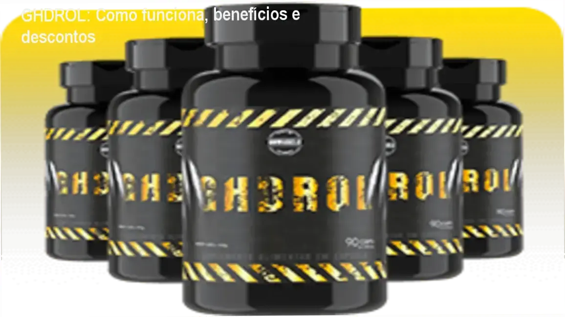 GHDROL: Como funciona, benefícios e descontos 1 Frasco de GHDROL com selo de desconto e cupom promocional