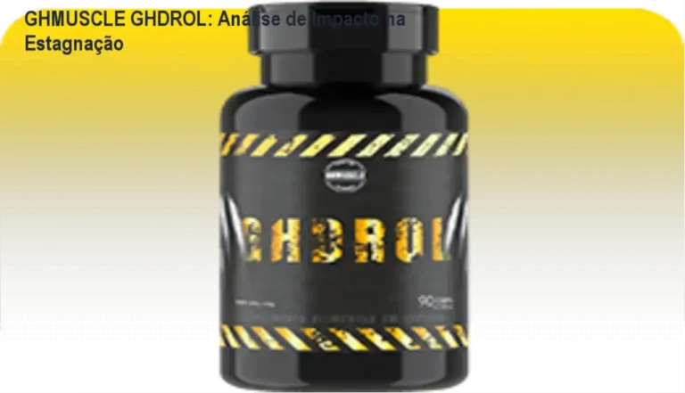 Pote de GHDROL da GHMUSCLE ao lado de halteres representando conquista de massa muscular
