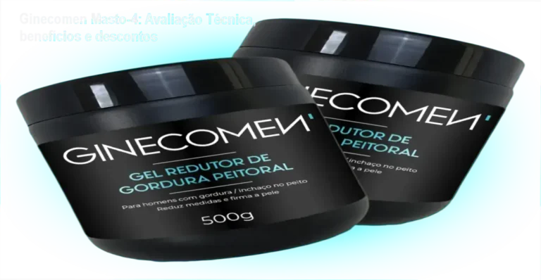 Ginecomen Masto-4: Avaliação Técnica, benefícios e descontos 3 Gel Ginecomen Masto-4 em destaque, com selo de desconto
