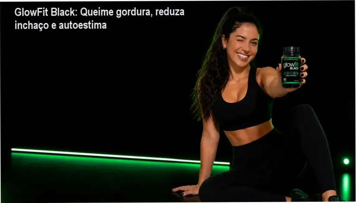 Frasco de GlowFit Black ao lado de cupons de desconto, simbolizando oferta especial para emagrecimento saudável