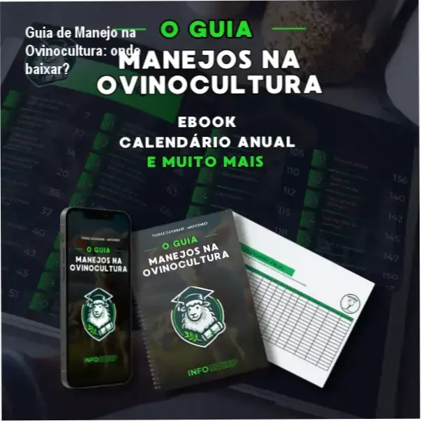 Capa do Guia de Manejo na Ovinocultura mostrando planilhas e calendário de manejo