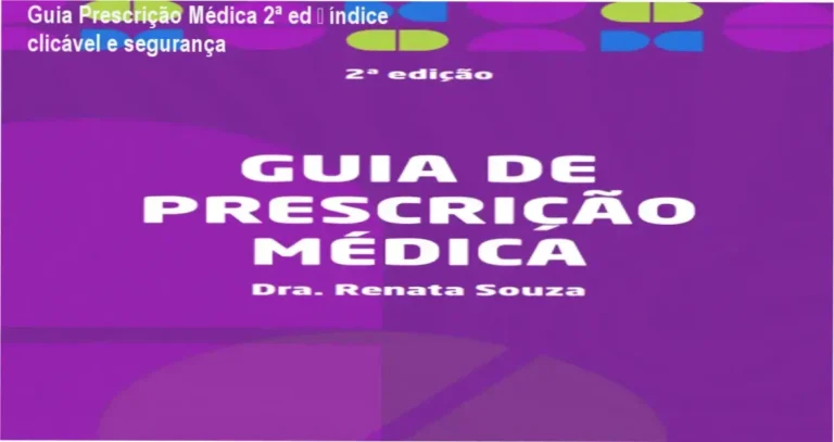 Capa do Guia de Prescrição Médica 2ª edição destacando índice clicável e oferta oficial