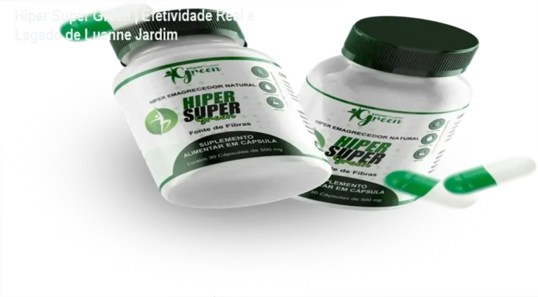 Mulher confiante usando cápsulas do Hiper Super Green, associada à narrativa de superação de Luanne Jardim e transformação corporal saudável.