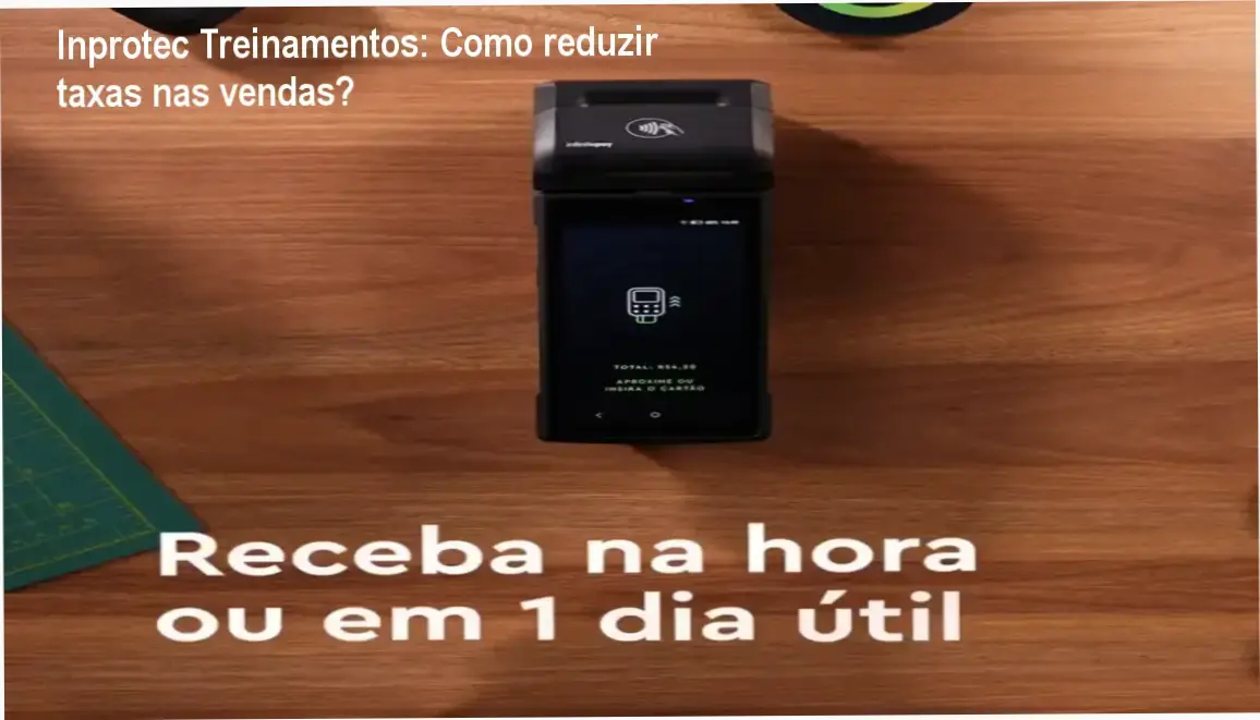 Tela do app InfinitePay mostrando taxa zero para Pix e redução de até 50% nas vendas.