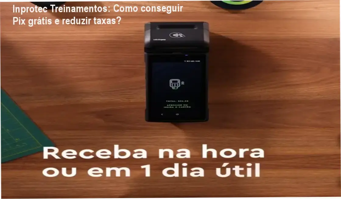 Tela do app InfinitePay mostrando Pix gratuito e tarifas reduzidas para vendedores.