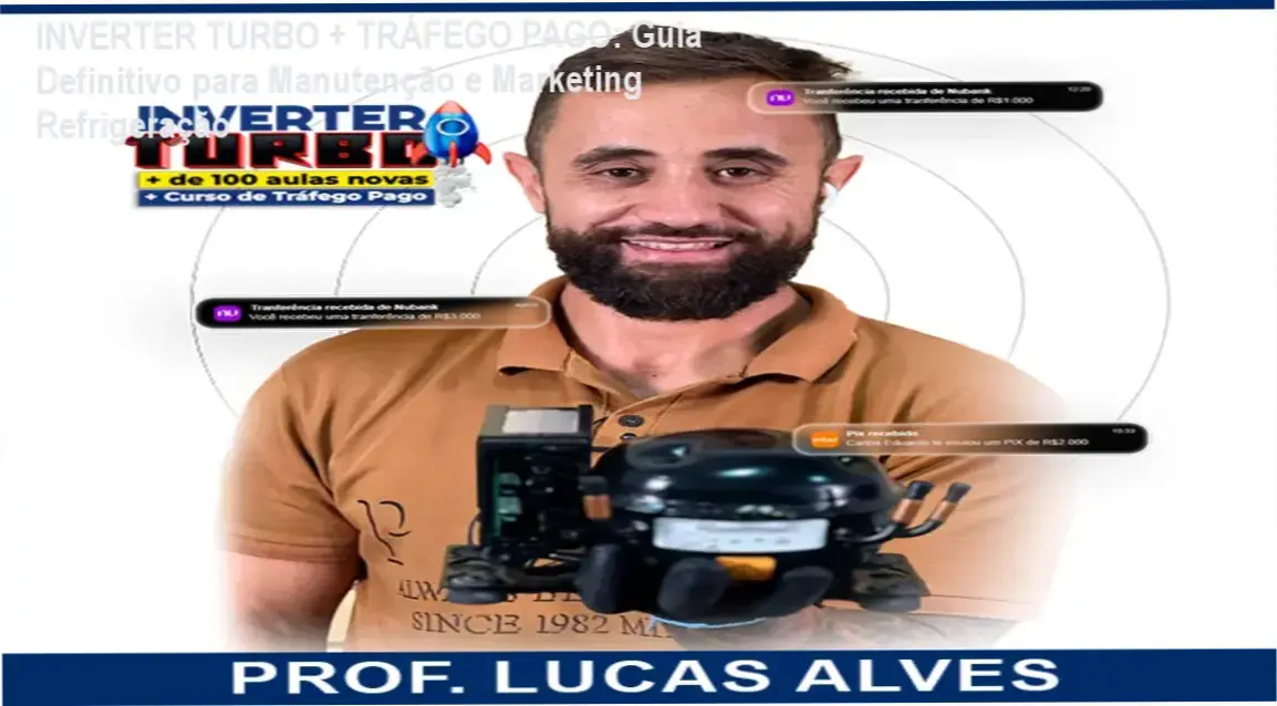 INVERTER TURBO + TRÁFEGO PAGO: Guia Definitivo para Manutenção e Marketing Refrigeração 1 INVERTER TURBO + TRÁFEGO PAGO - Bastidores e Funcionamento do Curso Online de Manutenção e Marketing por Lucas Alves Alexandre