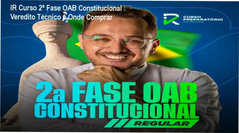 Tela do IR Curso - 2ª fase OAB Direito Constitucional mostrando conteúdo e oferta oficial
