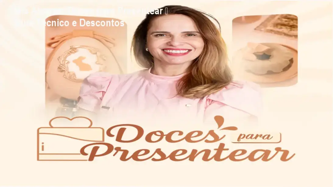 Imagem promocional do curso Doces para Presentear de Ísis Alvarez com destaque para cupons de desconto