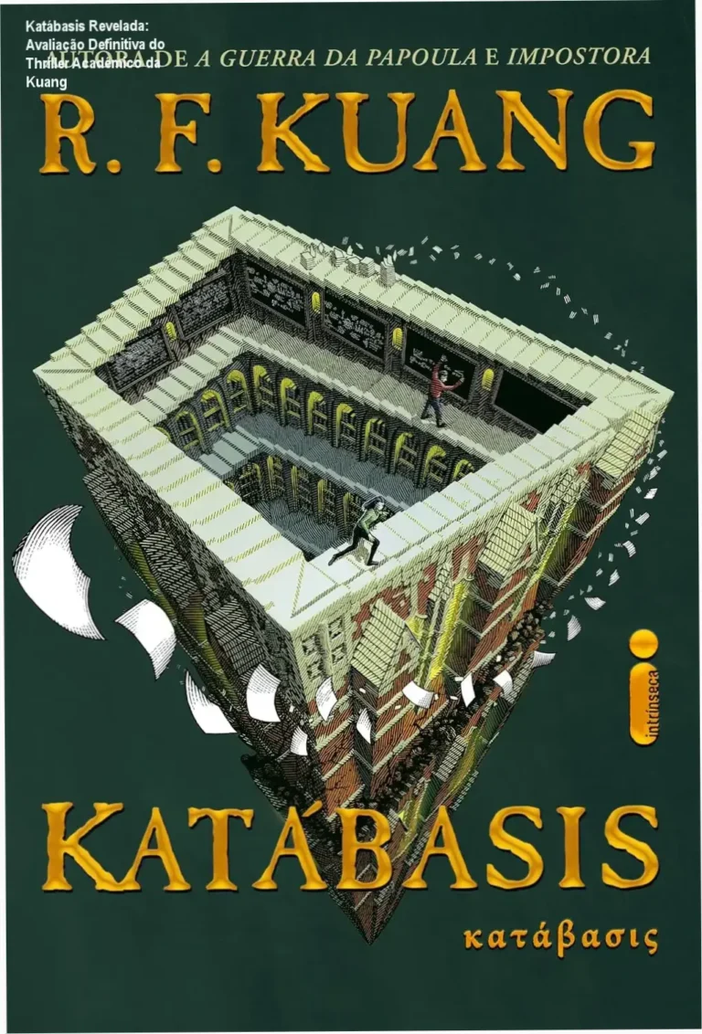Katábasis Revelada: Avaliação Definitiva do Thriller Académico da Kuang 4 Capa original de Katábasis com destaque para detalhes acadêmicos e místicos revelados na análise completa