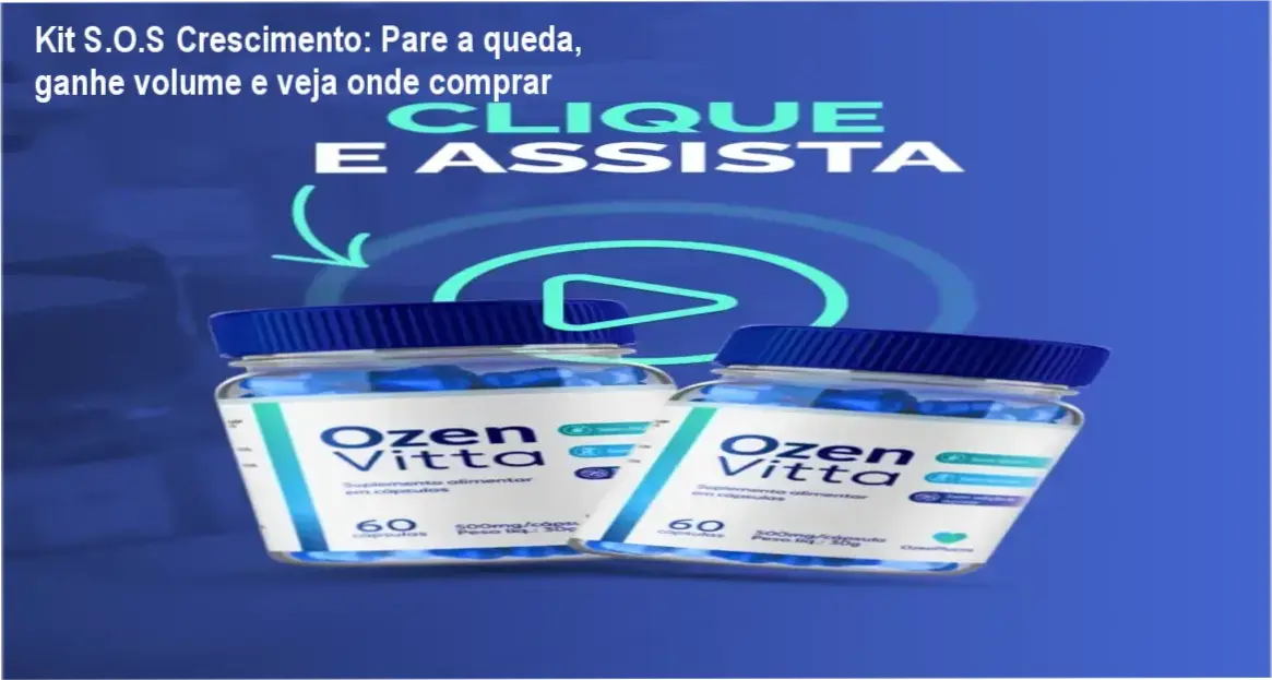 Kit S.O.S Crescimento: Pare a queda, ganhe volume e veja onde comprar 1 Kit S.O.S Crescimento em destaque, mostrando a tampa do produto e selo de 38 mil mulheres satisfeitas