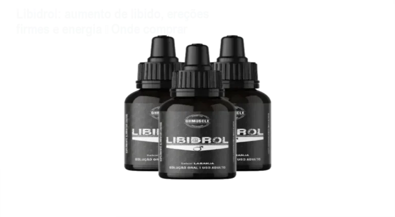Frasco de Libidrol com gotas, destaque da promoção oficial e opções de compra