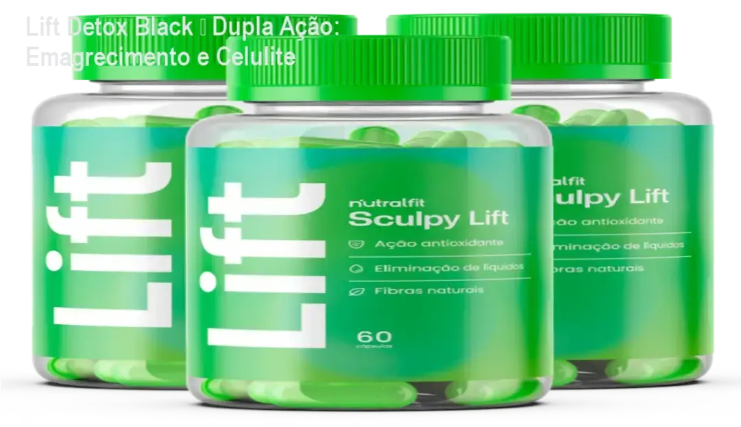 Mulher applying cápsulas Lift Detox Black com sorriso, mostrando redução de celulite