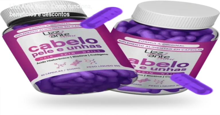 Lizz Ante Nutri: Como funciona, benefícios e descontos 1 Frasco de Lizz Ante Nutri com destaque para cupom de desconto