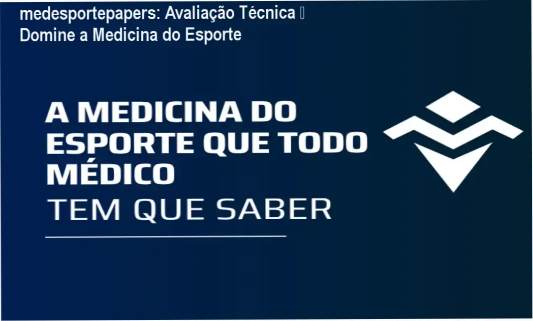 Capa do curso medesportepapers – Medicina do Esporte para médicos, com docentes USP e certificado Hotmart