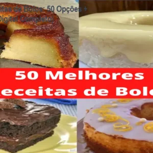 Melhores Receitas de Bolos: 50 Opções + Bônus! (Guia Digital Completo)