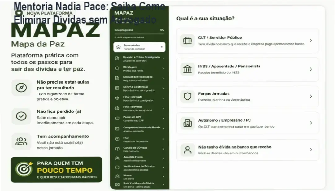 Mentoria Nadia Pace: Como funciona o Método DNPQP para eliminar dívidas bancárias no Brasil