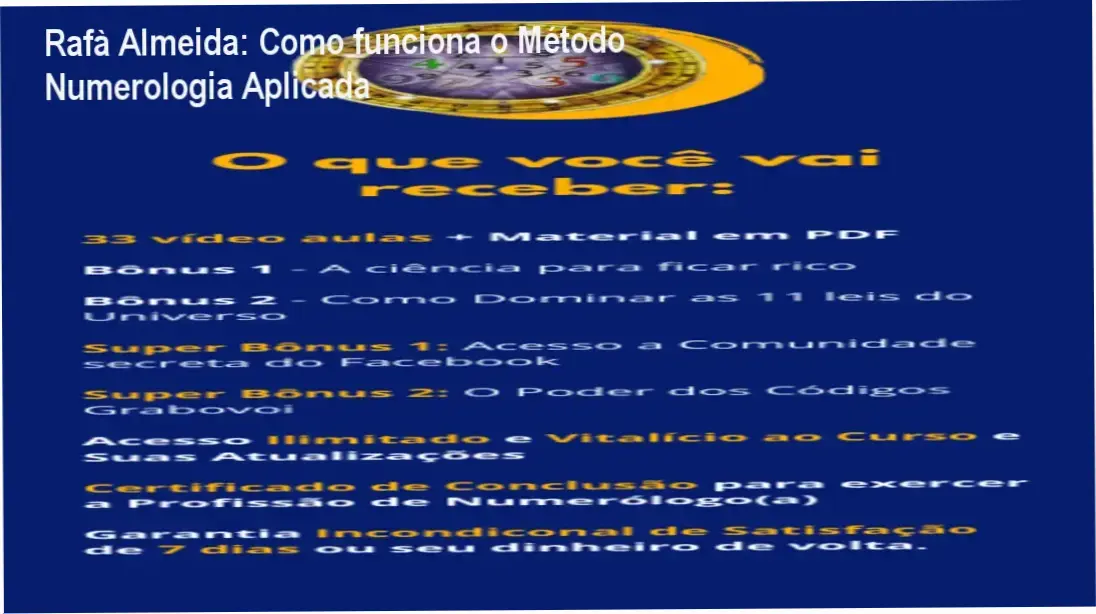Rafà Almeida: Como funciona o Método Numerologia Aplicada 1 Método Numerologia Aplicada Rafà Almeida bastidores e funcionamento interno