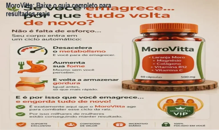Guia oficial do MoroVitta com instruções de uso e benefícios do suplemento