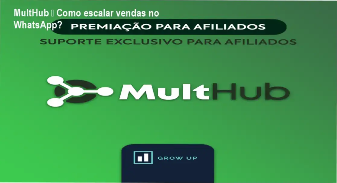 Tela da plataforma MultHub mostrando automação de vendas no WhatsApp