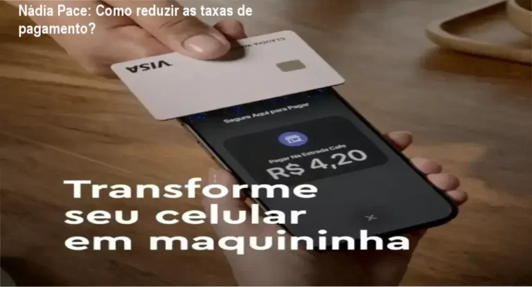 Nádia Pace explicando a redução de taxas com InfinitePay e a maquininha Smart em promoção